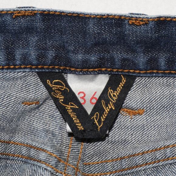 Lucky Brand 181 Relaxed Straight Jeans Men's 36 Blue Denim Classic Fit - Picture 10 of 16